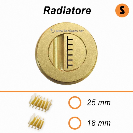 Trafila in Bronzo Speciale Radiatori - La Fattorina Macchina per fare la pasta fresca  - 1