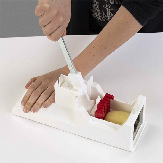 Tranciapatate Taglia Patatine Fritte e Verdure a Bastoncino Rigamonti First Ideal 122 - Per Tranciare e Tagliare con Griglia in Acciaio Inox  - 2