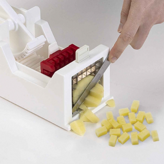 Tranciapatate Taglia Patatine Fritte e Verdure a Bastoncino Rigamonti First Ideal 122 - Per Tranciare e Tagliare con Griglia in Acciaio Inox  - 2