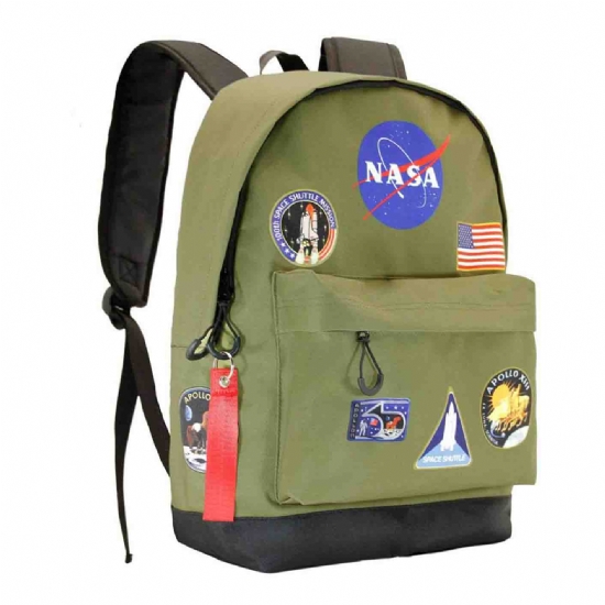 Zaino logo Nasa HS Apollo 13 Verde militare Multicolore Backpack Khaki Karactermania Prodotto Ufficiale - 1