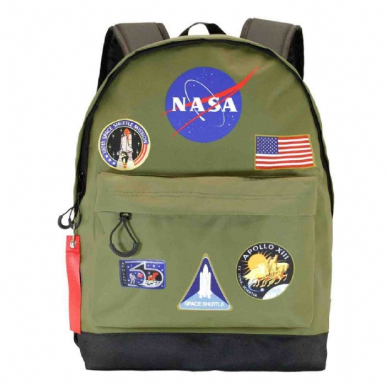 Zaino logo Nasa HS Apollo 13 Verde militare Multicolore Backpack Khaki Karactermania Prodotto Ufficiale - 2