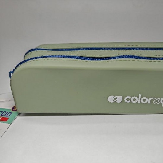 ColorxYou 10979 Astuccio in Silicone con Doppia Zip Colore Verde Salvia  - 1
