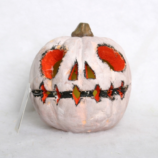 Gadget Halloween - Zucca bianca - con luce interna cambia colore - 1