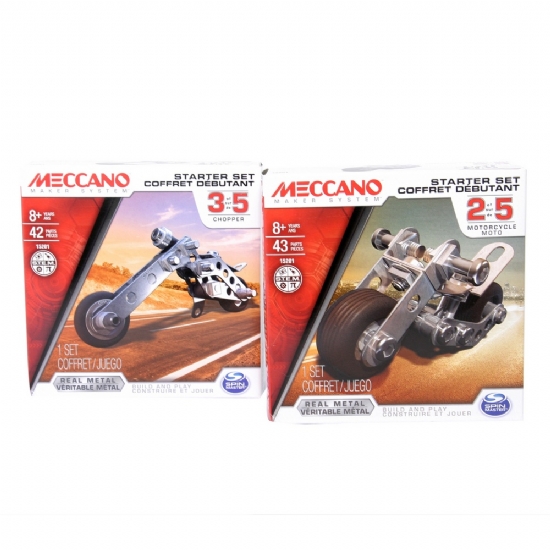 Maccano - Starter Set - CHOPPER - MOTO - Costruzioni in Mettallo - 42/43 pezzi - 1