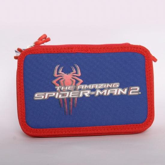 Astuccio 3 zip - Spiderman Uomo ragno -  Scuola materna dell'infanzia Asilo Elementare - Colori Pastello Pennarello Cera Acquerello - Set Scuola - 2