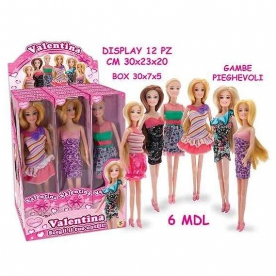 Barbie - Bambola - Dea Fashion Style - Miss Signorina - Teorema - Gioco Bambina - Rosa Viola Fuxia Azzurro Nero - 1