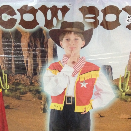 Costume Cowboy - Vestito Carnevale - Abito Bambino 5/7 anni - 1