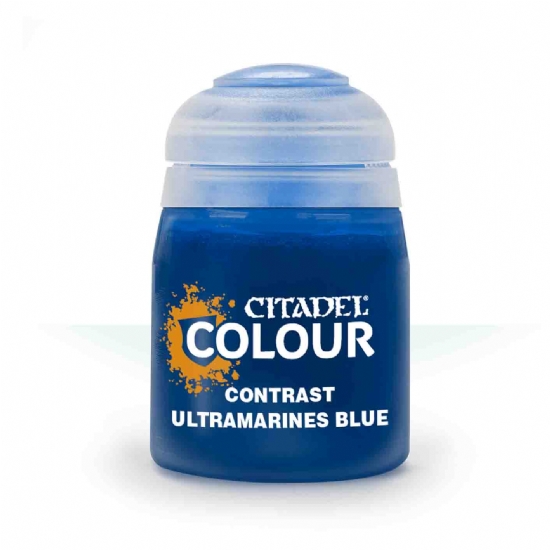 Colore Citadel Contrast blu Ultramarines Blue da 18ml per pittura veloce semplice miniature Warhammer opaco e uniforme - 1