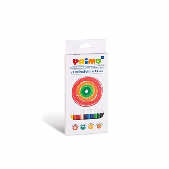 Colori a matita - PRIMO - Matite supermina 3,8 mm - 12 colori - 1