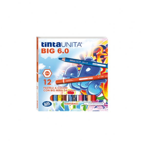 Colori a matita - TINTA UNITA - Pool Over - Matitoni mina big 6,0 mm - 12 colori - 1