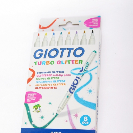 Colori Pennarello Giotto - Turbo Glitter - con glitter 8 pezzi - 1