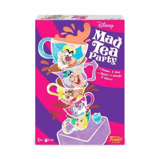 Gioco in scatola Alice nel paese delle Meraviglie gioco di equilibrio di tazze da the oscillanti  Mad Tea Party con carte da gioco  - 1