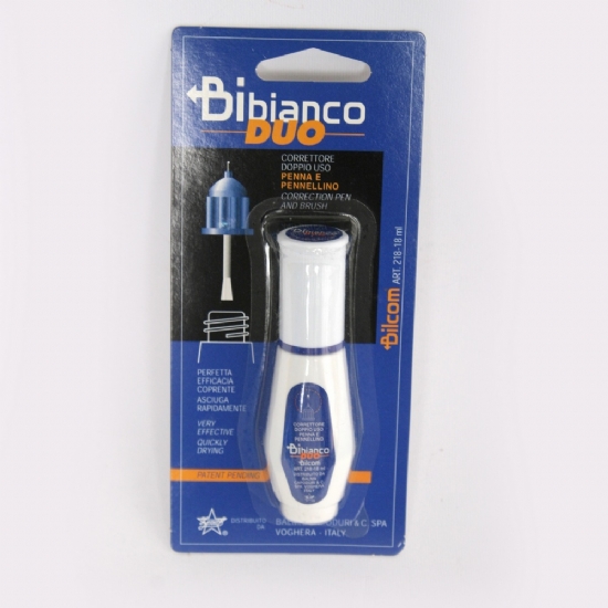 Correttore liquido - BiBianco Duo Bilcom- Con penna e pennello - 1