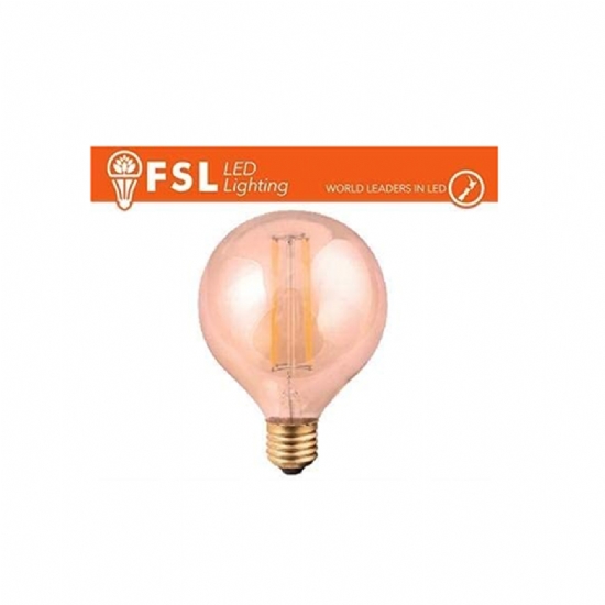 Lampadina  FSL LED 4 watt - G95 Bulb - E27 - luce gialla 2200 K - 1