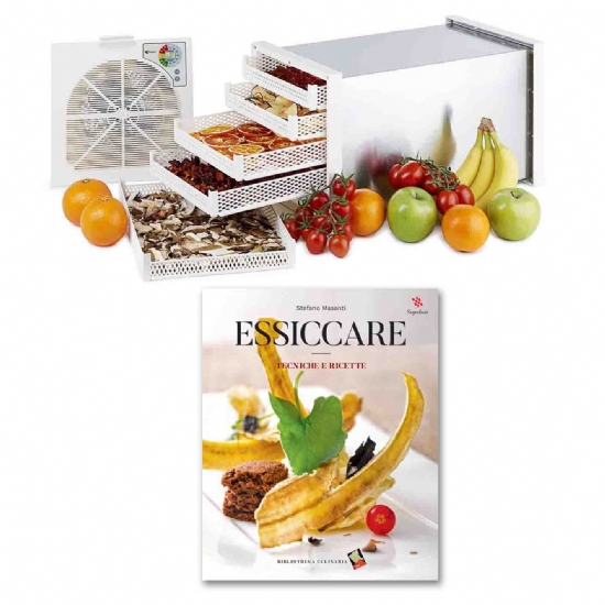 Offerta per Libro Ricette e Tecniche Essiccare con Essiccatore Biosec Silver B5S ideale per essiccare ortaggi alimenti funghi e altri prodotti - 1
