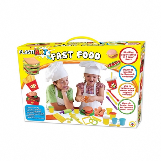 Plastiart - Fast Food - Gioco in scatola - Teorema - Did - Pongo - Plastilina - 1