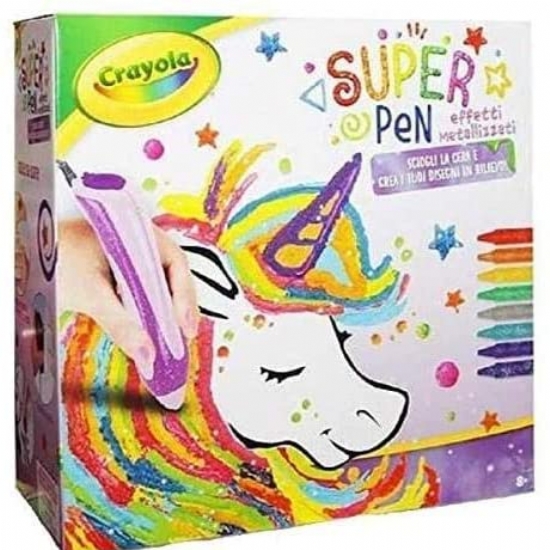 Super Pen - Unicorno - Crayola - Gioco in Scatola - Creativit Bambina Bambino - Colori Pastelli Neon - 1