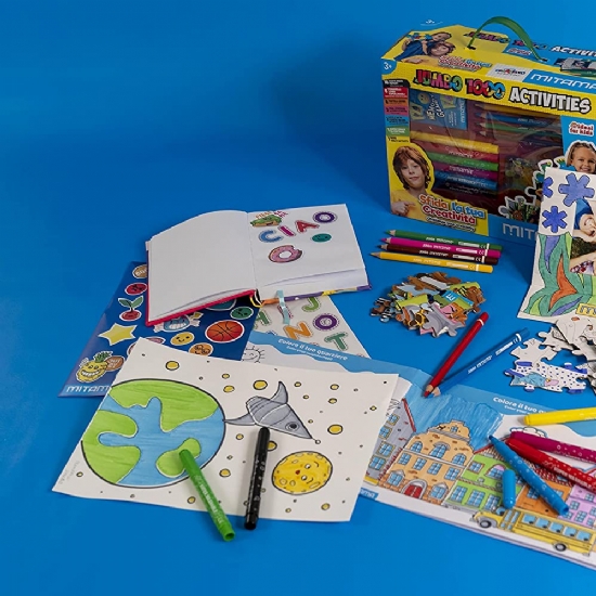 Jumbo 1000 Activities - Miatama - Gioco in scatola - Colori Pennarelli Pastelli - Creativit Bambino Bambina - 2