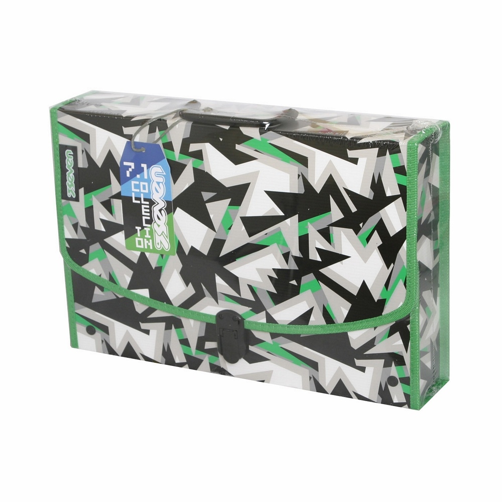 Seven Cartellina Polionda - Cartella tecnica porta disegni - Triangoli  Rombi Bianco Colore Verde Nero Bianco Verdone Grigio